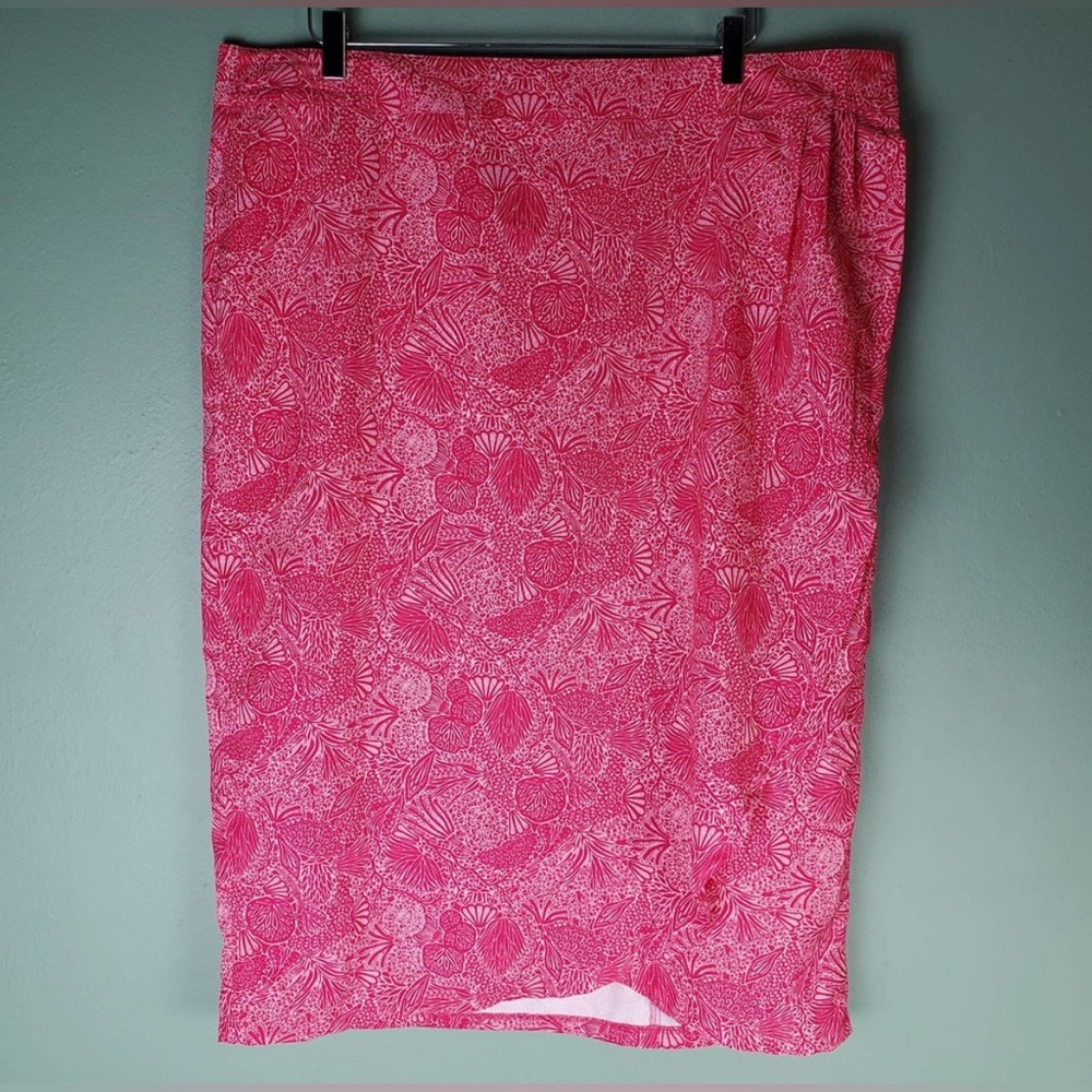 Rip skirt Hawaii Women’s Wailea Pink Floral Tropical Wrap Skirt size XXL